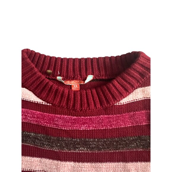 MODCLOTH Holiday Crewneck Striped Sweater Size X Small - Picture 6 of 6